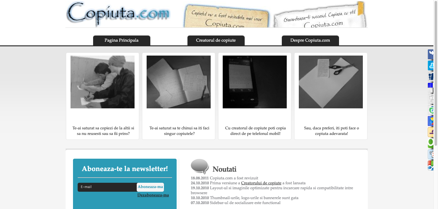 Screenshot of Copiuța