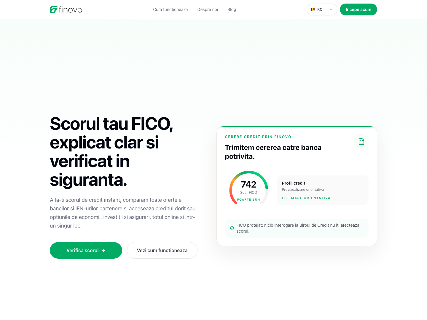 Screenshot of Finovo