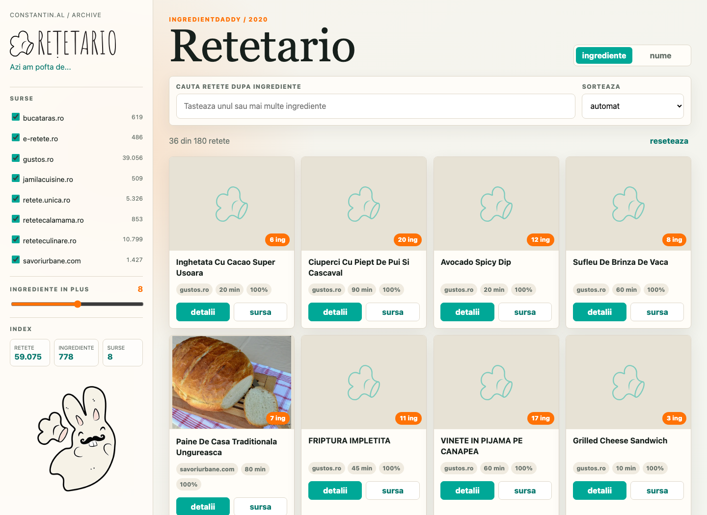 Screenshot of Retetario